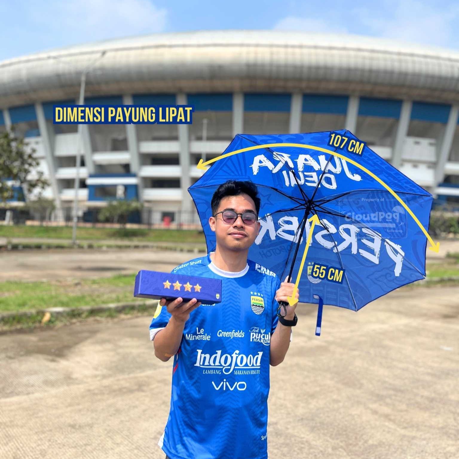 Persib Blue Sky - Asset Landing Page - Payung Lipat Size